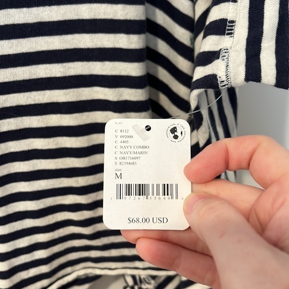 Free People Angel Striped Nautical Tee NWT Size M - Picture 4 of 6